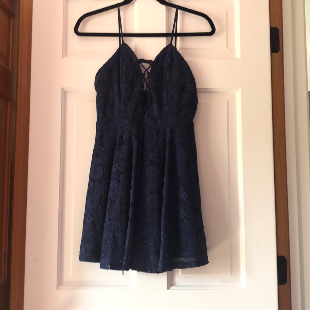 Blue lacy dress